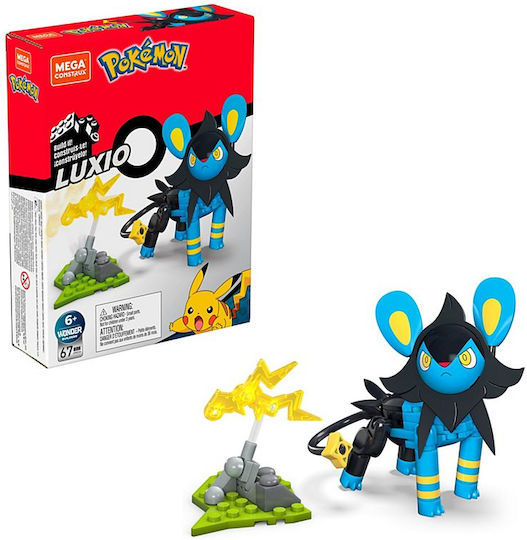 Mega Bloks Mega Construx Building Blocks Pokémon Luxio for 6+ Years 67 Pieces