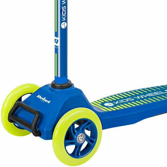 Rebel Kids Scooter Foldable 3-Wheel Blue