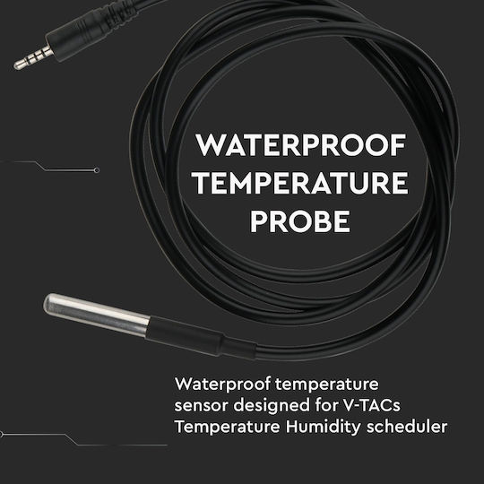 V-TAC Temperature Sensor Jack with Cable 1m