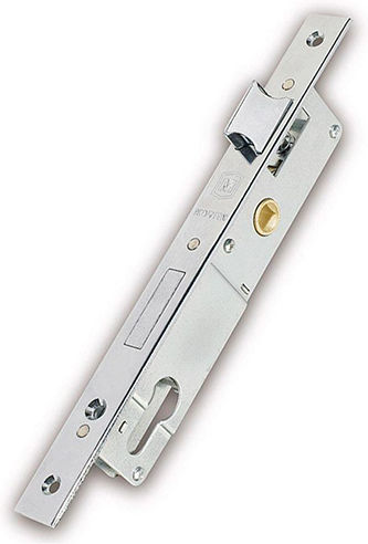 Martin Recessed Lock with Center 20mm Silver Right