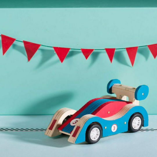 Stanley Jr Toys Wooden Construction Toy Pull Back Sports Car for Children 5+ years+ Years