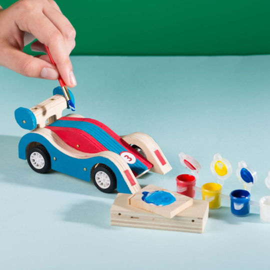 Stanley Jr Toys Wooden Construction Toy Pull Back Sports Car for Children 5+ years+ Years