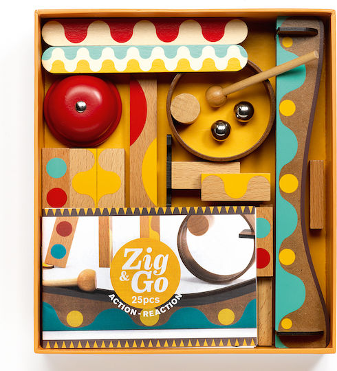 Djeco Wooden Construction Toy Zig & Go for Children 7+ years+ Years