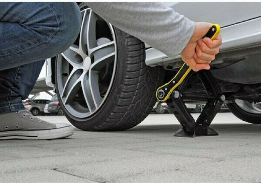 Lampa Hand Operated Scissor Jack with Lifting Capacity up to 35cm and Weight Capacity up to 1 Ton