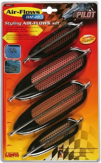 Lampa Conducta de aer de Autoturism Gurile de aer decorative autoadezive 19x5.3cm - 14x3.5cm 4 buc Compatibil cu
