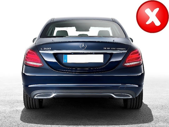 Carner Car Rear Chrome Caps for AMG Look Exhaust Tips for Mercedes W212 FL W166 C292 W117 W205 X253 W253 Universal Mercedes-Benz GLE / C Class Chrysler GS