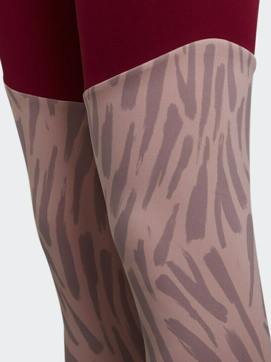 Kids Legging Sports Long Burgundy Aeroready