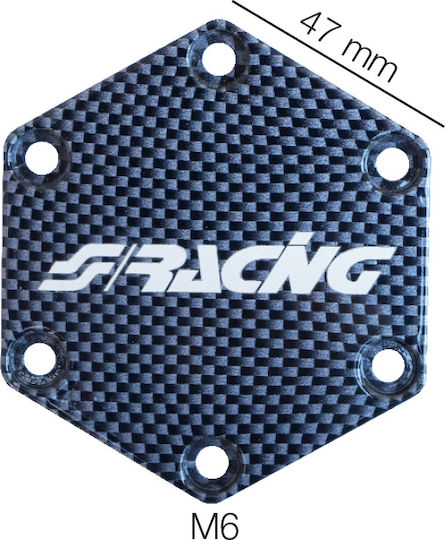 Simoni Racing Καπάκι Κατάργησης Κόρνας Carbon για Τιμόνια 6τρυπα Αγωνιστικού Τύπου