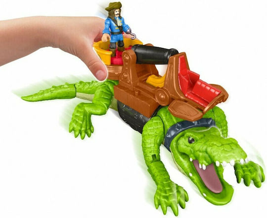 Action-Figur Imaginext Krokodil Monster & Pirat mit Zubehör für 3+ Jahre alt Jahre 28cm.