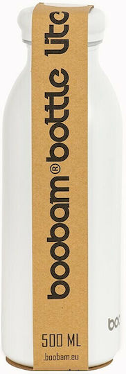 Boobam Bottle Μπουκάλι Θερμός Ανοξείδωτο BPA Free 500ml Λευκό