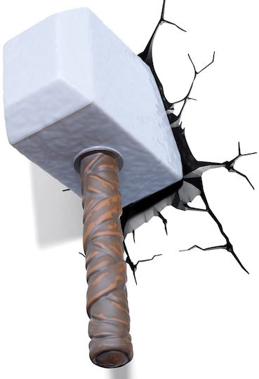 3DLightFX Детска стенна лампа LED Пластмаса Hammer