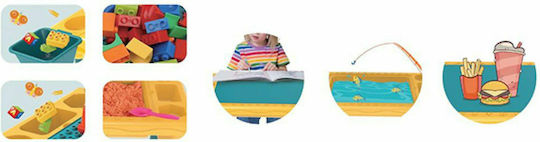 Luna Building Blocks Set with Table and Stool for 3+ Years 76 Pieces