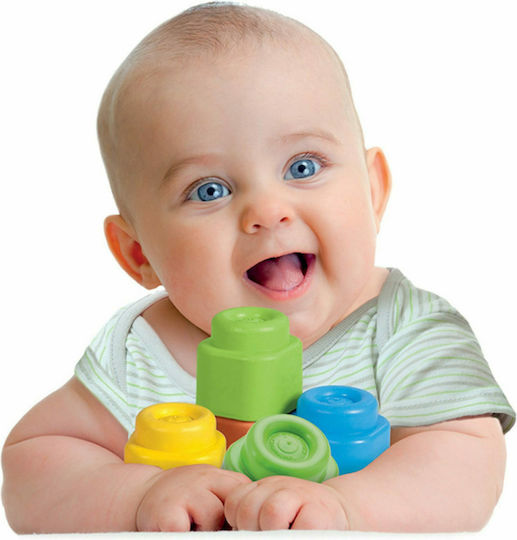 Baby Clementoni Soft Clemmy Premium Building Blocks For 6+ Months 12 Pieces