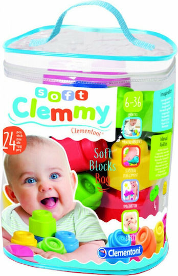 Baby Clementoni Τουβλάκια Soft Clemmy για 6+ Μηνών 24τμχ