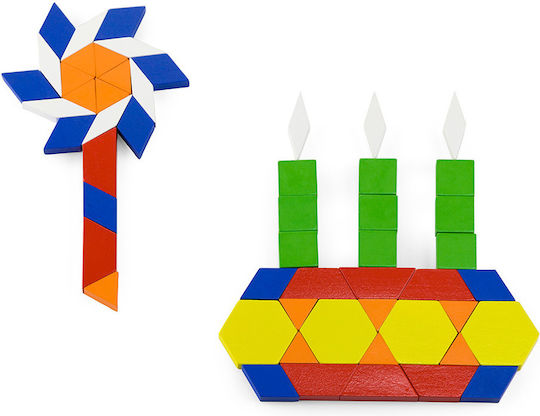 Viga Toys Τουβλάκια Pattern Ξύλινα για 3+ Ετών 250τμχ