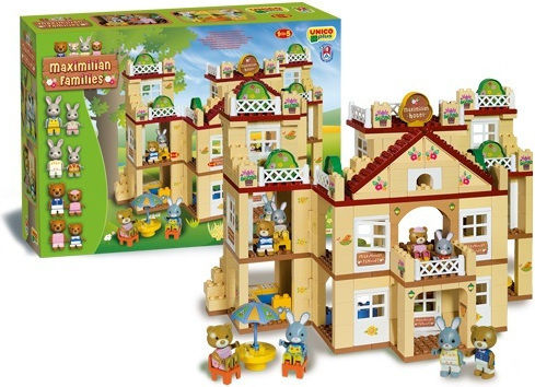 Androni Giocattoli Blocks UnicoPlus Maximilian Families Hotel for 1.5-5 years old Years 296pcs