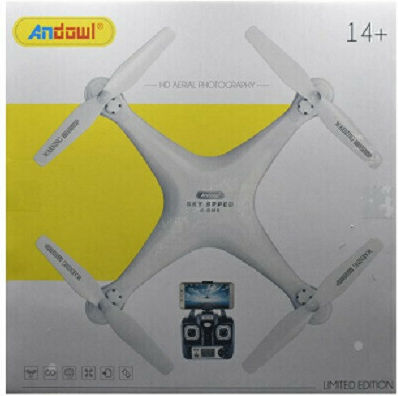 Andowl DM6 Drone with 1080p Camera and Controller White