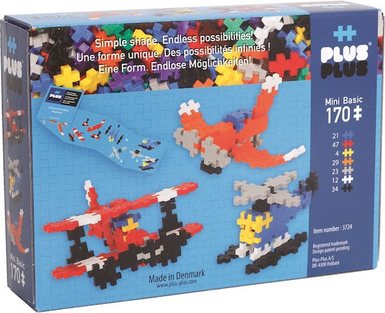 Plus Plus Τουβλάκια Mini Basic Airplanes για 5-12 Ετών 170τμχ