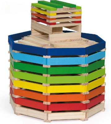 Viga Toys Blocks Colorful Wooden for 3 - 6 Years 250pcs