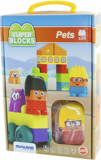 Miniland Τουβλάκια Pets 20τμχ