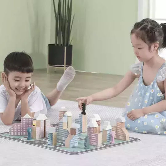 Viga Toys Конструктори Modern City Дървени за 2+ Години 56 Бройки