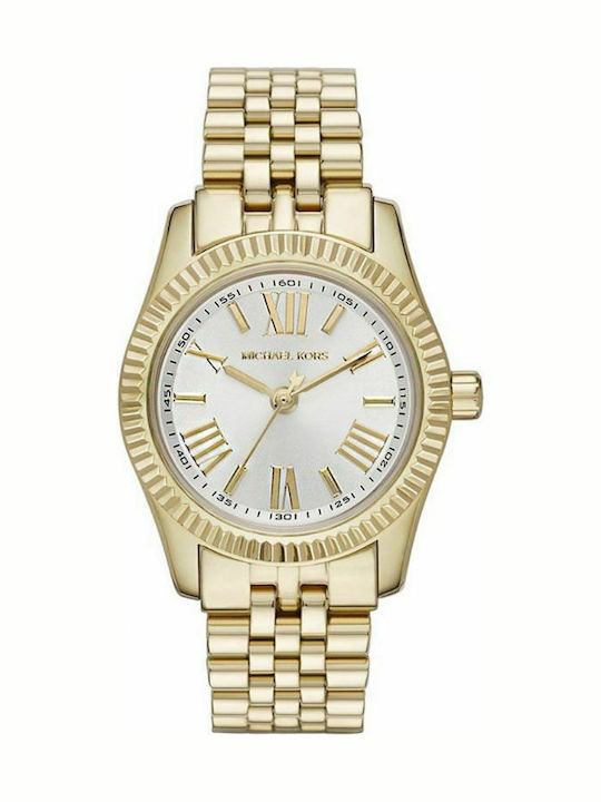 Michael Kors Lexington Γυναικείο Ρολόι 26mm Μπαταρίας με Χρυσό Μεταλλικό Μπρασελέ