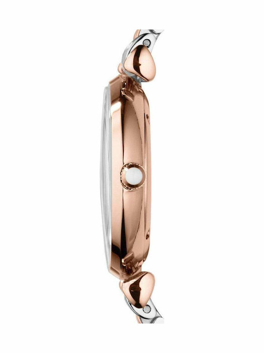 Emporio Armani Women's Watch with Pink Gold Metal Bracelet