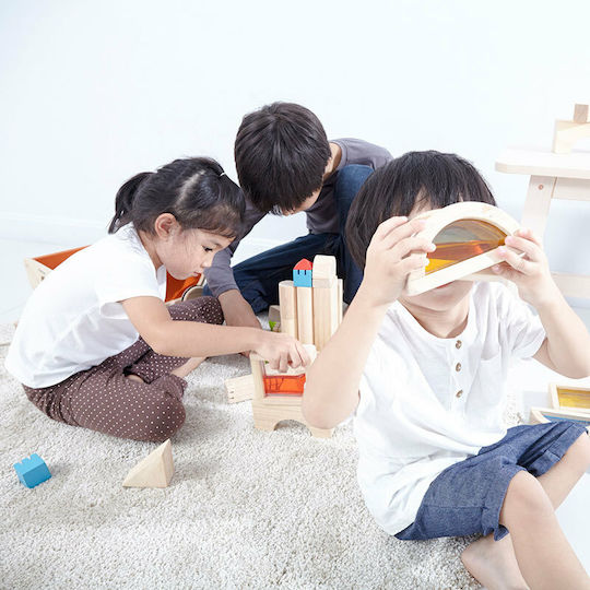 Plan Toys Τουβλάκια Οικοδομικό Υλικό με Νερό Ξύλινα για 3+ Ετών 6τμχ