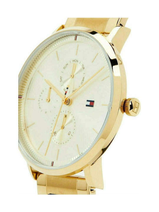 Tommy Hilfiger Jenna Women's Watch Chronograph with Gold Metal Bracelet