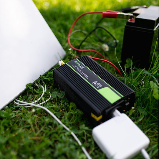 Green Cell Инвертор за кола Чиста синусоидална вълна 300W за преобразуване на 24V DC в 230V AC с 1xUSB