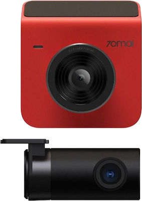 70Mai A400 & RC09 Set Camera DVR Auto 1296P cu Ecran 2" pentru Parbriz cu ventuză de aspirație & Camera de Marsarier Roșu