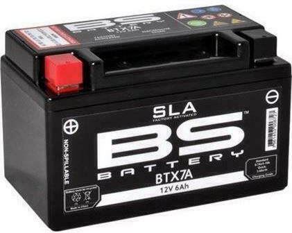 BS Затворен тип Мотоциклетна батерия YTX7A-BS 105Спецификация с капацитет 6Ах