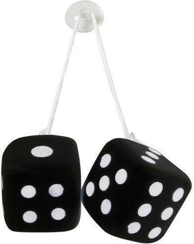 Lampa Lucky Vegas Διακοσμητικά Ζάρια Αυτοκινήτου Διακοσμητικά Ζάρια Μαύρα σε Μαύρο Χρώμα