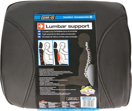 Car+ Pernă Auto Pernă ortopedică pentru talie auto 36x33x11cm în Culoare Negru