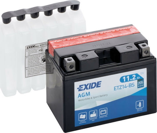 Exide Μπαταρία Μοτοσυκλέτας με Χωρητικότητα 11.2Ah