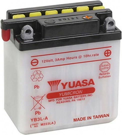 Yuasa Отворен тип Мотоциклетна батерия с капацитет 3.2Ах