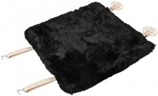 Lampa Comfort Max Car Pillow Sheepskin Seat Cushion Black Fur 45x45cm in Black Color