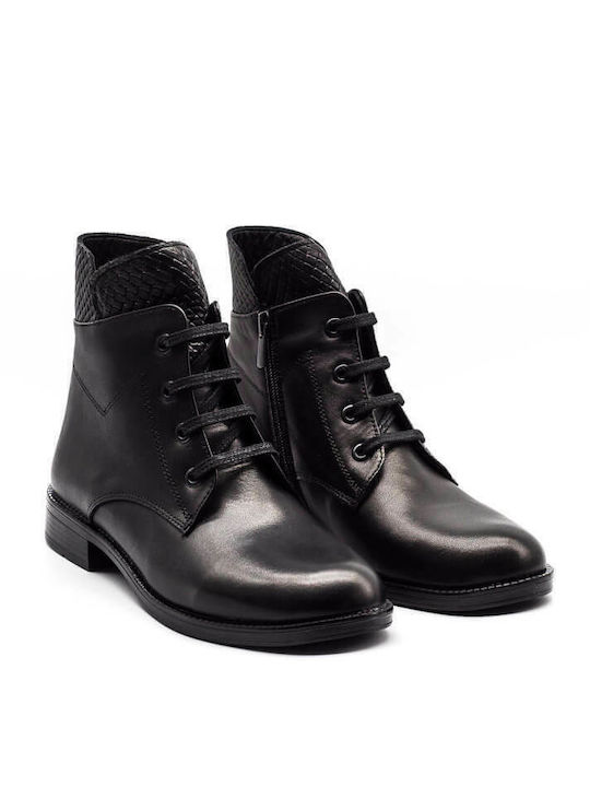 91113 Leather Women's Ankle Boots Black