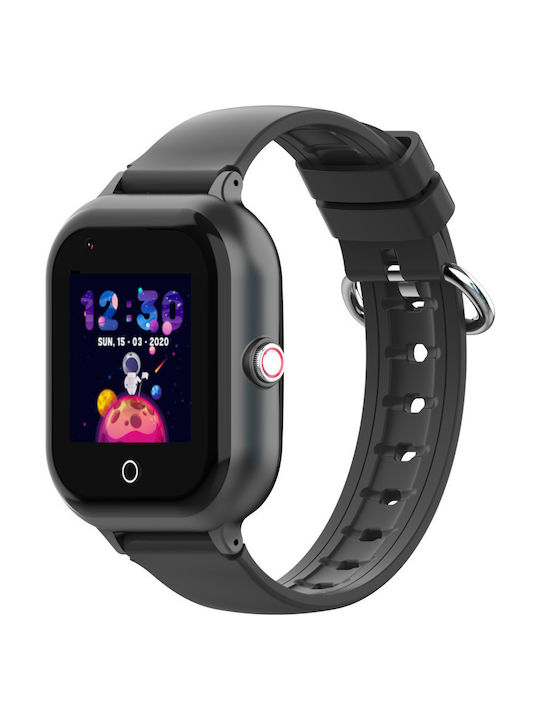 Wonlex Kids Digital Watch KT24 with GPS and Rubber/Plastic Strap Black