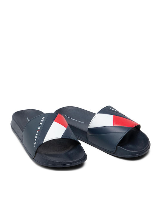 Παιδικές Σαγιονάρες Slides Μπλε Flag Print Pool