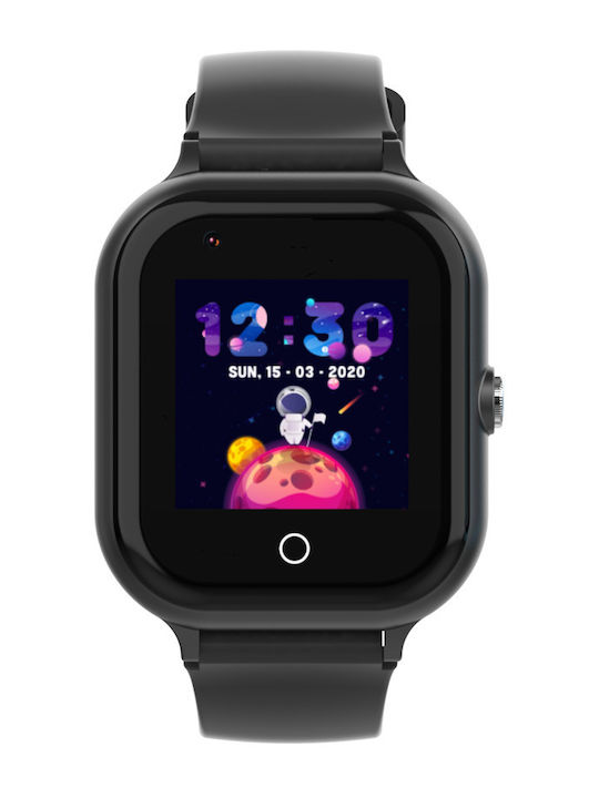 Wonlex Kids Digital Watch KT24 with GPS and Rubber/Plastic Strap Black