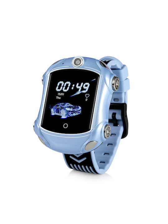 Wonlex Kinder Digitaluhr mit GPS und Kautschuk/Plastik Armband Blau