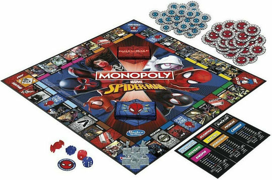Board Game Monopoly Spiderman for 2-6 Players 8+ Years Old (EN) Hasbro