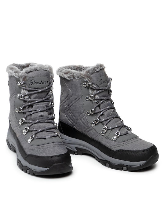 Skechers Cold Blues Γυναικεία Ορειβατικά Μποτάκια Γκρι