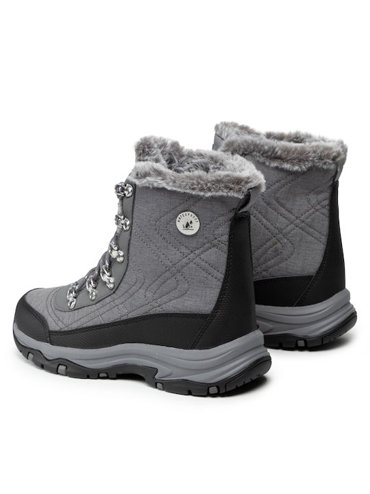 Skechers Cold Blues Γυναικεία Ορειβατικά Μποτάκια Γκρι