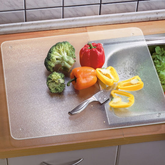 Wenko Rectangular Glass Chopping Board Gray 56x50cm