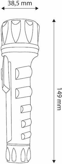 Entac Φακός LED IP44 με Μέγιστη Φωτεινότητα 15lm EFL-2AA-PL