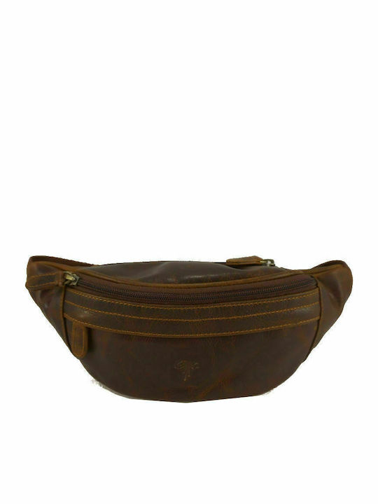 Kion 2179 Men's Leather Waist Bag Brown