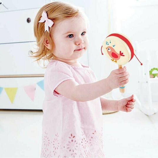 Hape Дървен Ударен Инструмент Rattle Drum