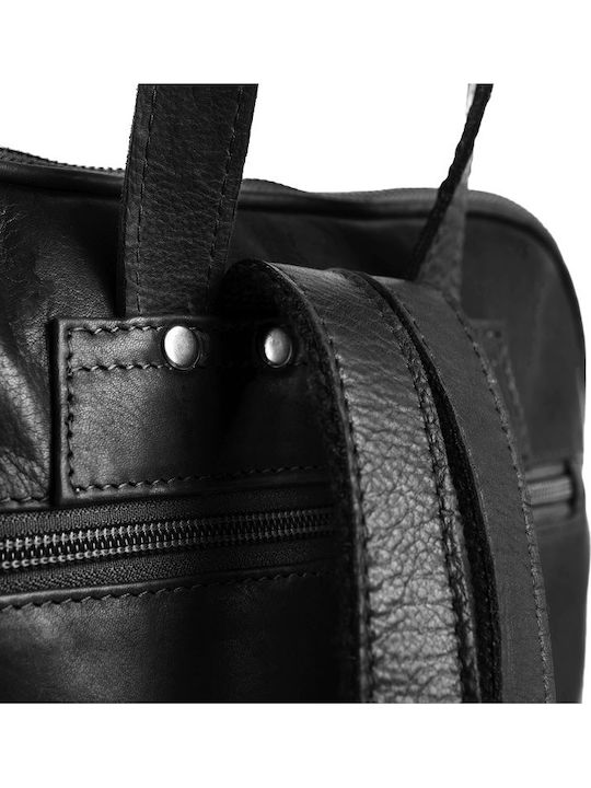 Leather Women's Bag Backpack Black